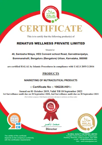 Renatus halal certified